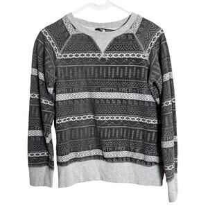 The North Face Womens Long Sleeve Raglan Crew Neck Fair Isle Sweatshirt, Sz XS